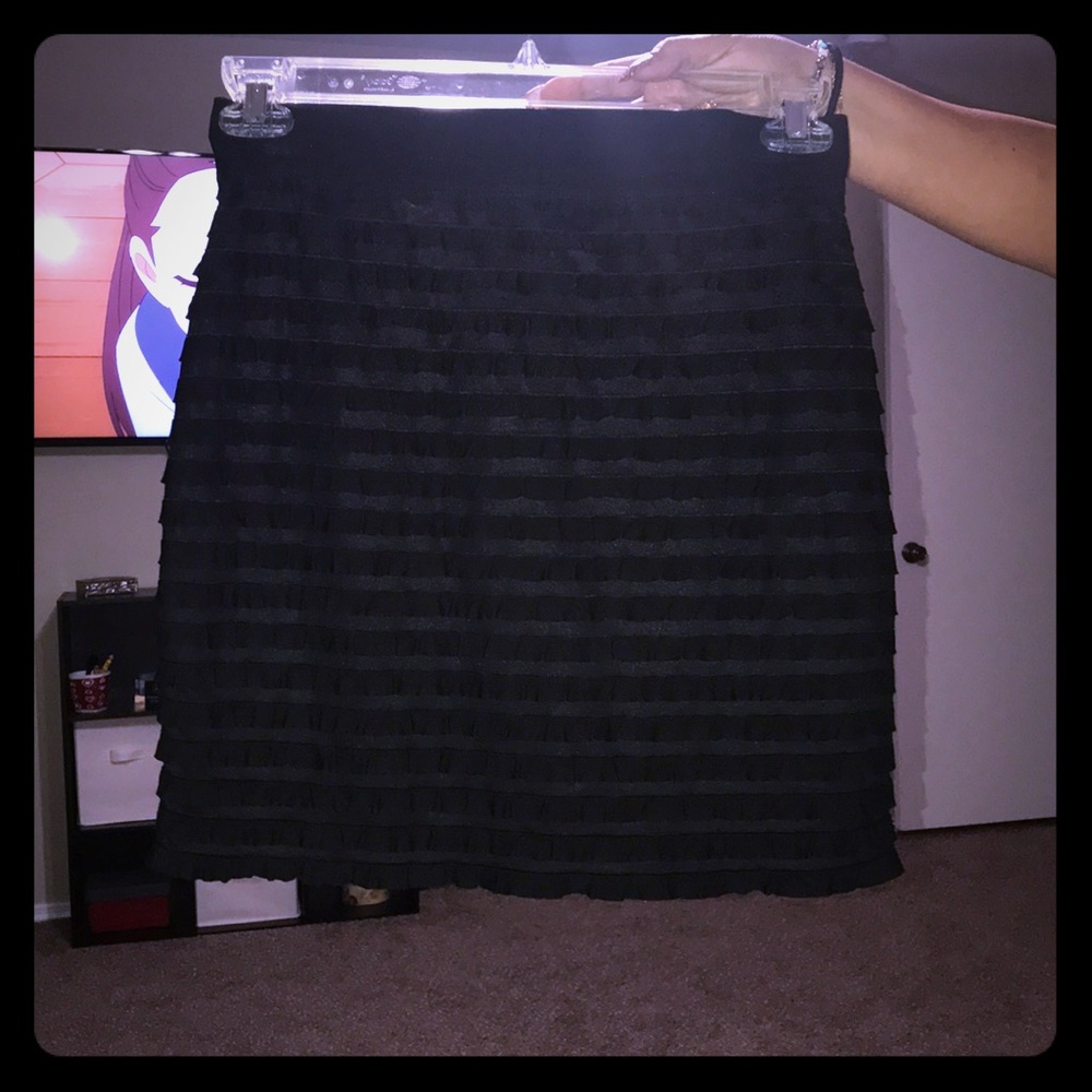 Black mini skirt